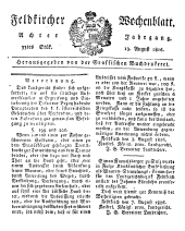 Feldkircher Wochenblatt