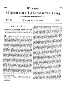 Wiener allgemeine Literatur-Zeitung