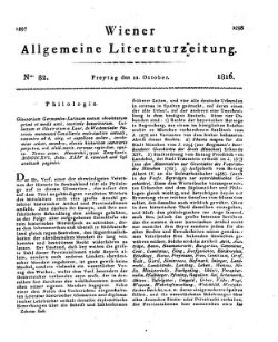 Wiener allgemeine Literatur-Zeitung