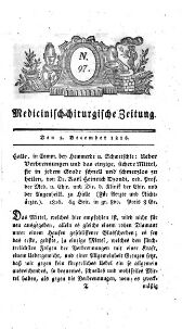 Medicinisch chirurgische Zeitung