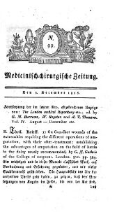 Medicinisch chirurgische Zeitung