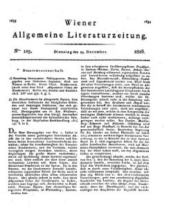 Wiener allgemeine Literatur-Zeitung