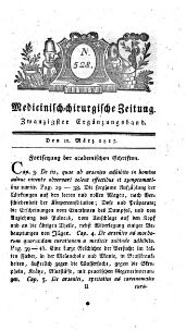 Medicinisch chirurgische Zeitung