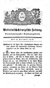 Medicinisch chirurgische Zeitung