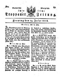 Kais. Königl. Schlesische Troppauer-Zeitung