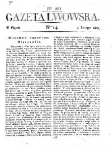 Gazeta Lwowska (Lemberger Zeitung)