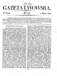 Gazeta Lwowska (Lemberger Zeitung)