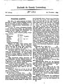 Gazeta Lwowska (Lemberger Zeitung)