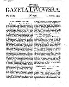 Gazeta Lwowska (Lemberger Zeitung)