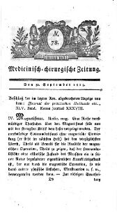 Medicinisch chirurgische Zeitung