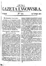 Gazeta Lwowska (Lemberger Zeitung)