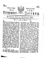 Kais. Königl. Schlesische Troppauer-Zeitung