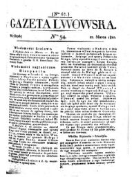 Gazeta Lwowska (Lemberger Zeitung)