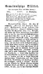 Gemeinnützige Blätter zur Belehrung und Unterhaltung