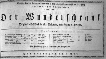 Theaterzettel (Oper und Burgtheater in Wien)