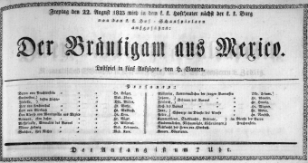 Theaterzettel (Oper und Burgtheater in Wien)