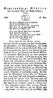 Gemeinnützige Blätter zur Belehrung und Unterhaltung