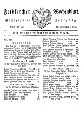 Feldkircher Wochenblatt