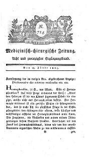 Medicinisch chirurgische Zeitung