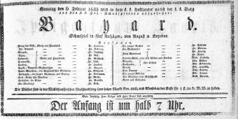Theaterzettel (Oper und Burgtheater in Wien)