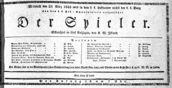 Theaterzettel (Oper und Burgtheater in Wien)