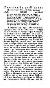 Gemeinnützige Blätter zur Belehrung und Unterhaltung