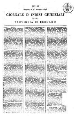 Giornale d'indizi giudiziarj della provincia di Bergamo