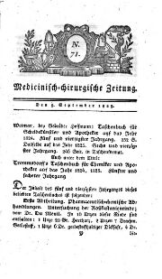 Medicinisch chirurgische Zeitung