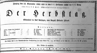 Theaterzettel (Oper und Burgtheater in Wien)