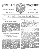 Feldkircher Wochenblatt