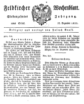 Feldkircher Wochenblatt