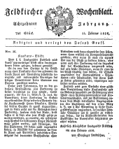 Feldkircher Wochenblatt