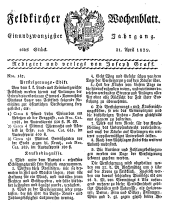 Feldkircher Wochenblatt