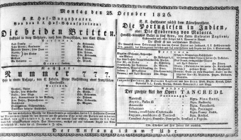 Theaterzettel (Oper und Burgtheater in Wien)