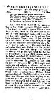 Gemeinnützige Blätter zur Belehrung und Unterhaltung