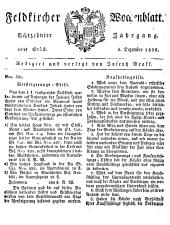 Feldkircher Wochenblatt