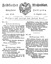 Feldkircher Wochenblatt