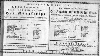 Theaterzettel (Oper und Burgtheater in Wien)