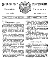 Feldkircher Wochenblatt