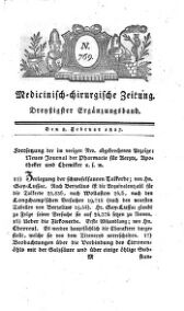 Medicinisch chirurgische Zeitung