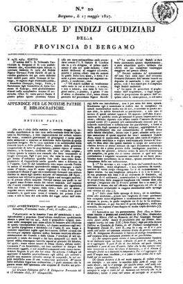 Giornale d'indizi giudiziarj della provincia di Bergamo