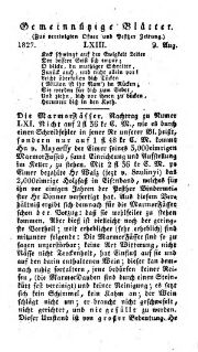 Gemeinnützige Blätter zur Belehrung und Unterhaltung