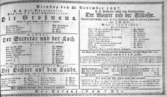 Theaterzettel (Oper und Burgtheater in Wien)