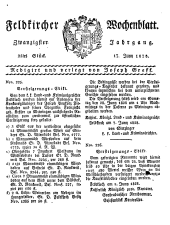 Feldkircher Wochenblatt