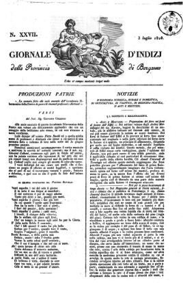 Giornale d'indizi giudiziarj della provincia di Bergamo