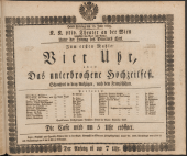 Theater an der Wien - Theaterzettel