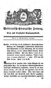 Medicinisch chirurgische Zeitung