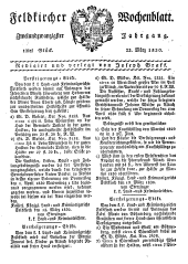 Feldkircher Wochenblatt