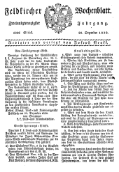 Feldkircher Wochenblatt