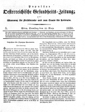 Populäre österreichische Gesundheits-Zeitung